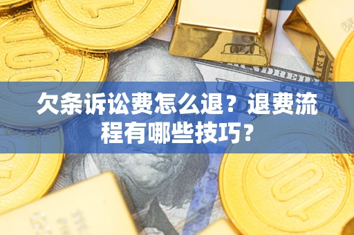 北京欠条诉讼费怎么退？退费流程有哪些技巧？