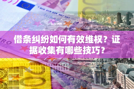 北京借条纠纷如何有效维权？证据收集有哪些技巧？